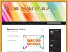 Tablet Screenshot of goldenwordsofself.com